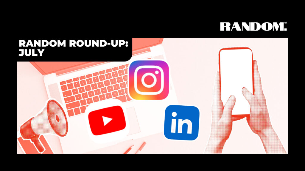 Collage style image with Youtube, Instagram, and LinkedIn icons