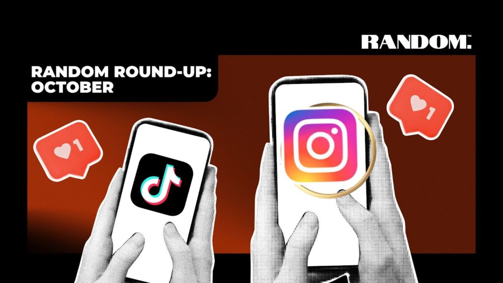 Collage style image with TikTok, Instagram icons