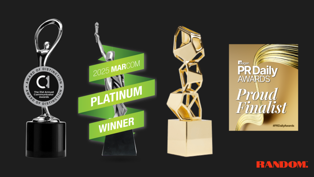 That Random Agency award badges for 2025 marketing awards